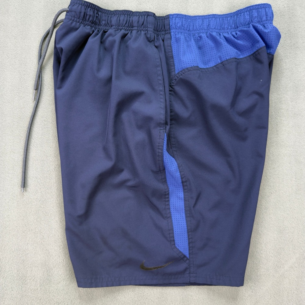 Nike Mens Running Shorts Navy Blue XL Athletic Mesh Lined Training Gym Workout - Picture 4 of 8